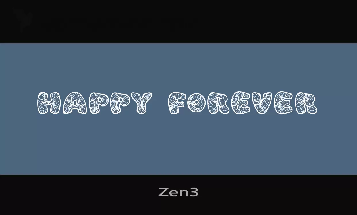 Font Sample of Zen3