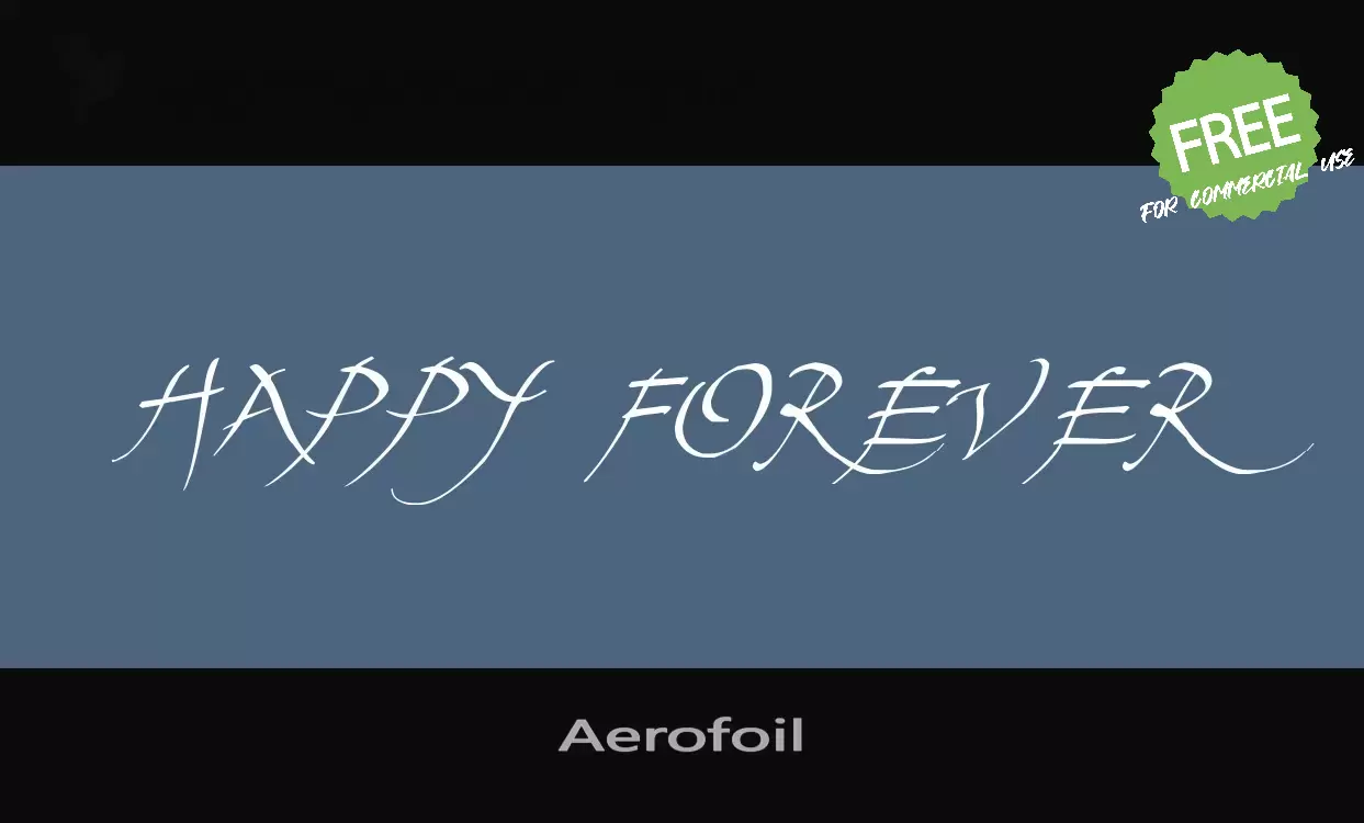 Font Sample of Aerofoil