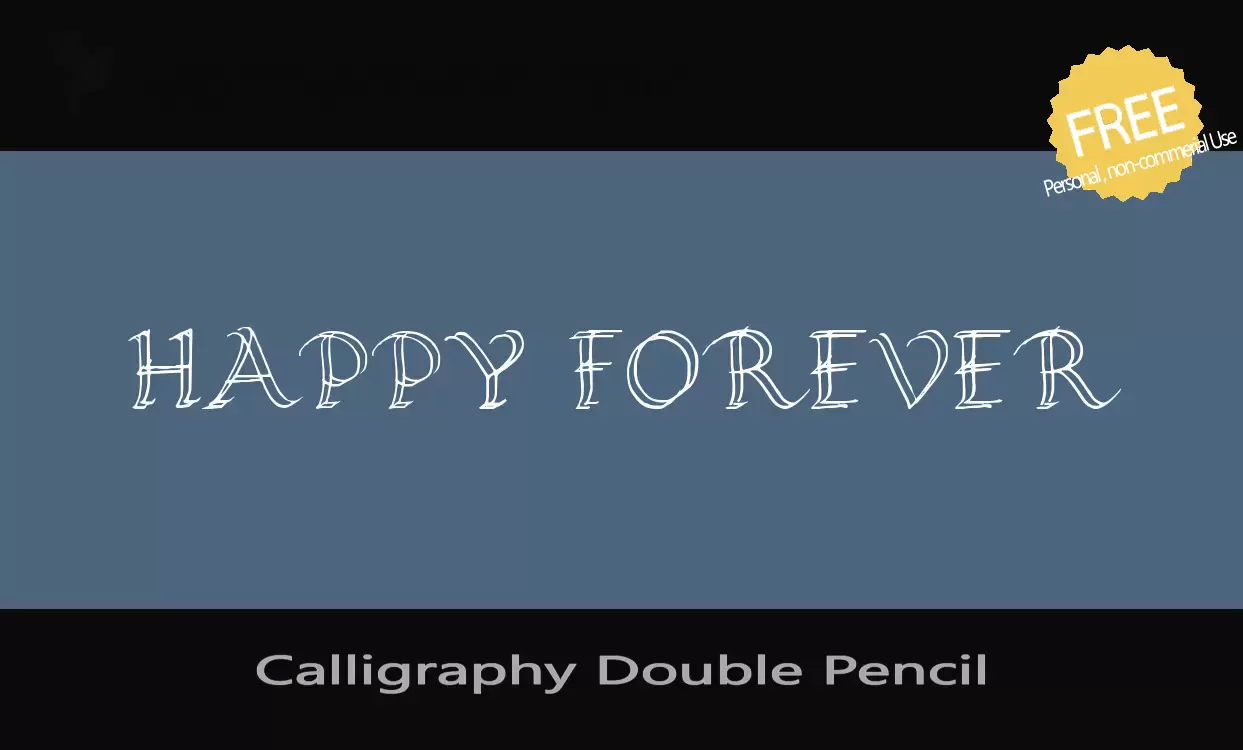 Font Sample of Calligraphy-Double-Pencil