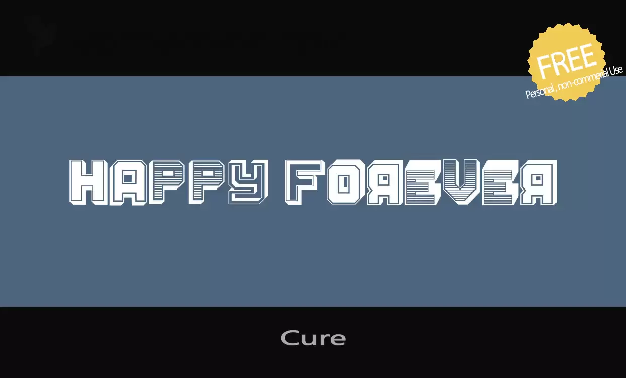 Font Sample of Cure