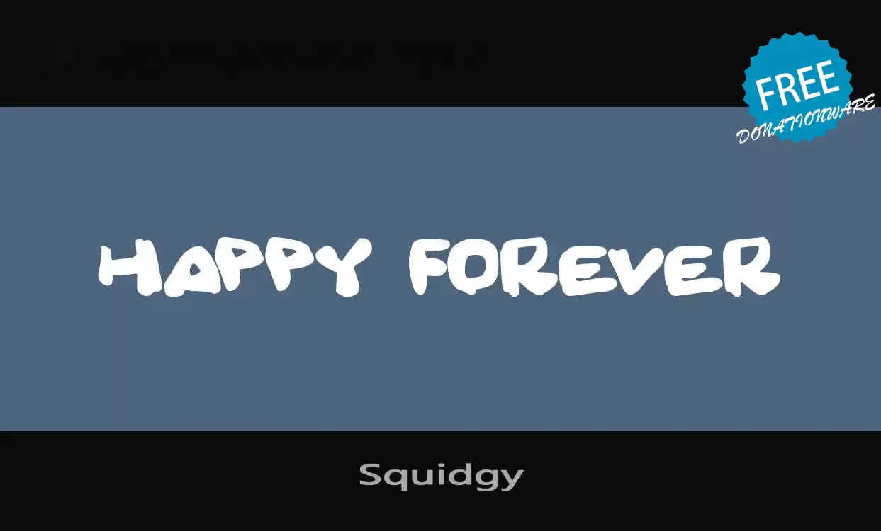 Font Sample of Squidgy