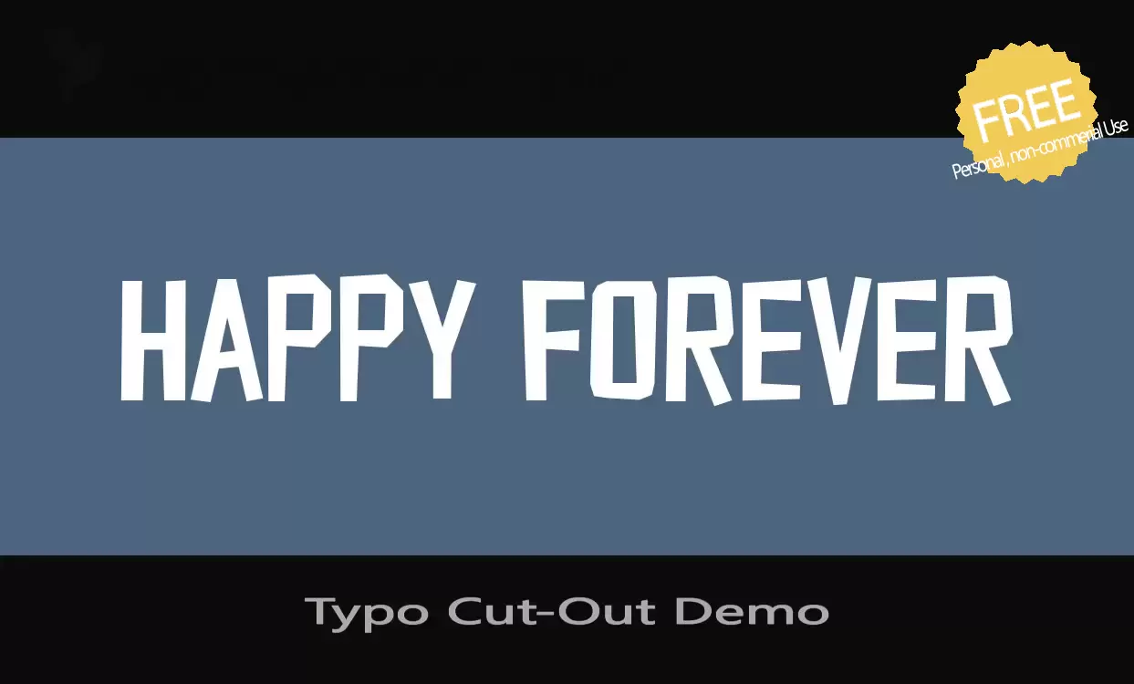 Font Sample of Typo-Cut-Out-Demo