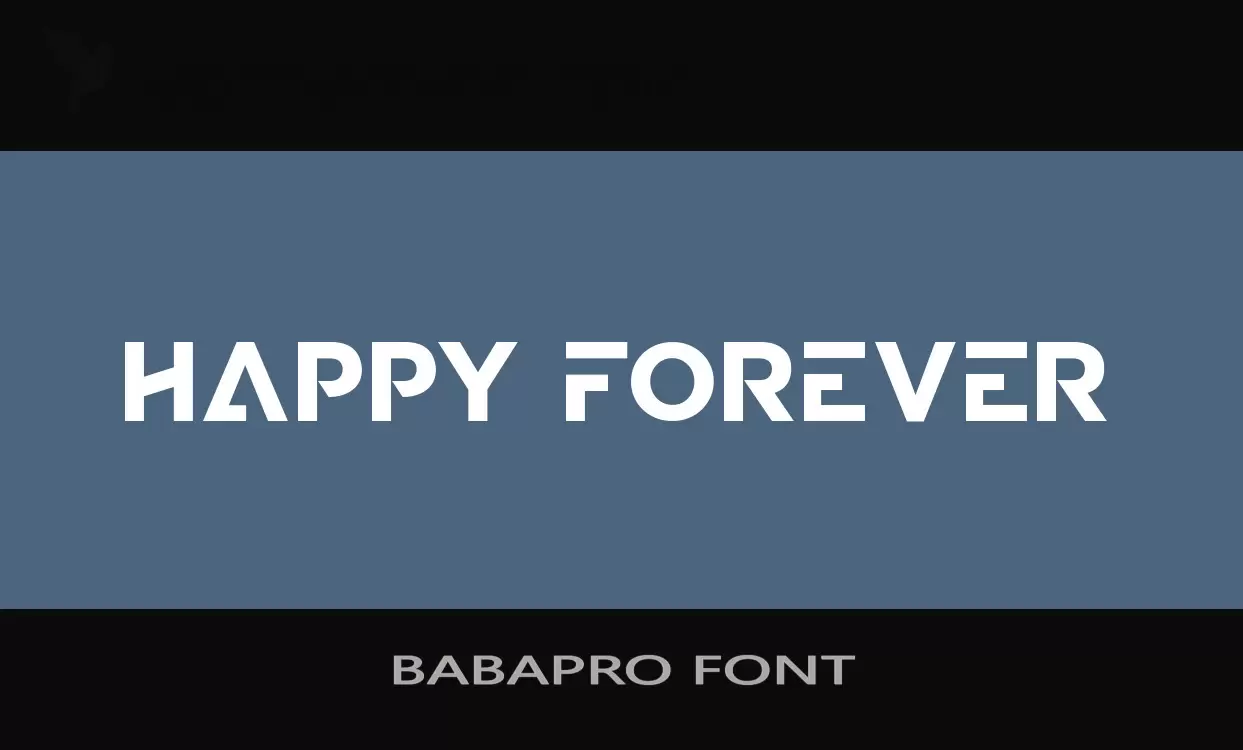 Font Sample of BABAPRO-FONT