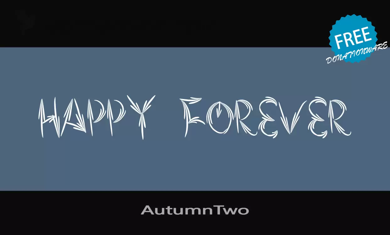 Font Sample of AutumnTwo