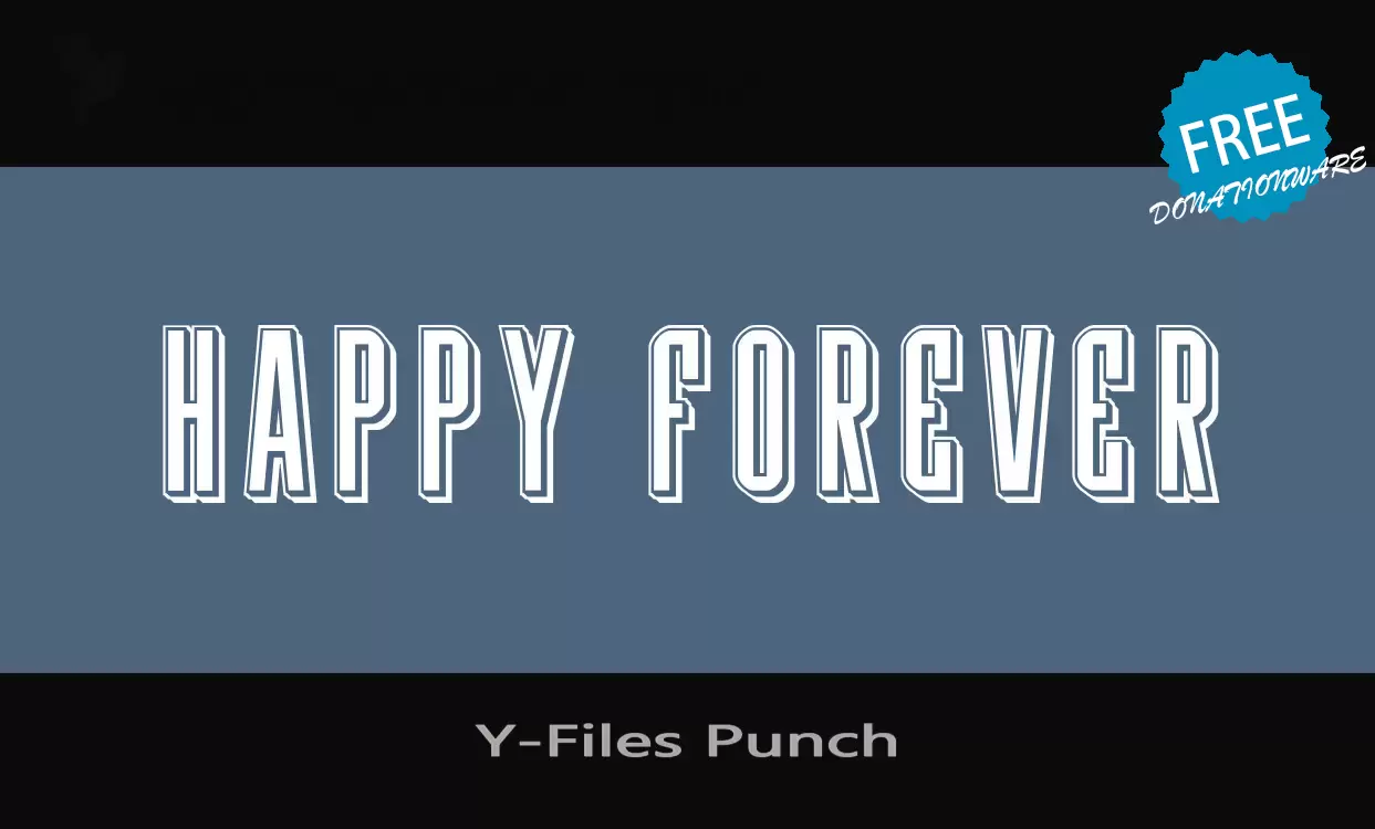 Font Sample of Y-Files-Punch