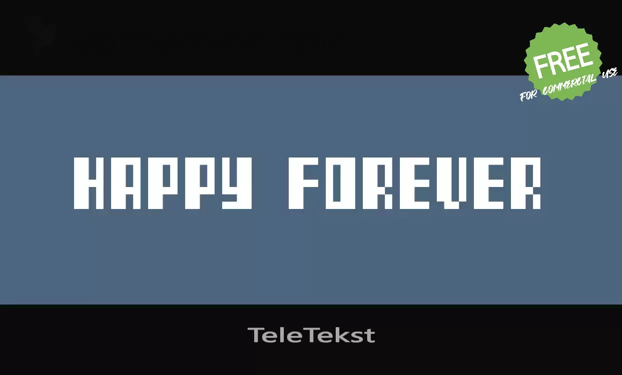 「TeleTekst」字体效果图