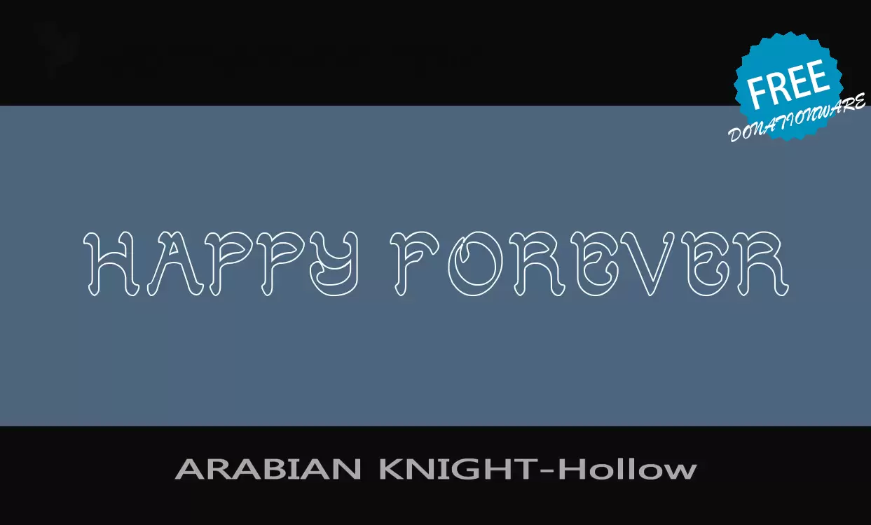 「ARABIAN-KNIGHT-Hollow」字体效果图