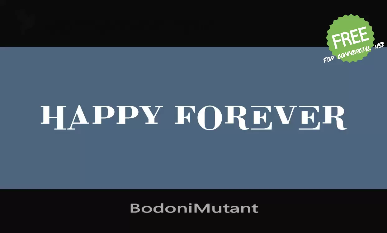 Font Sample of BodoniMutant