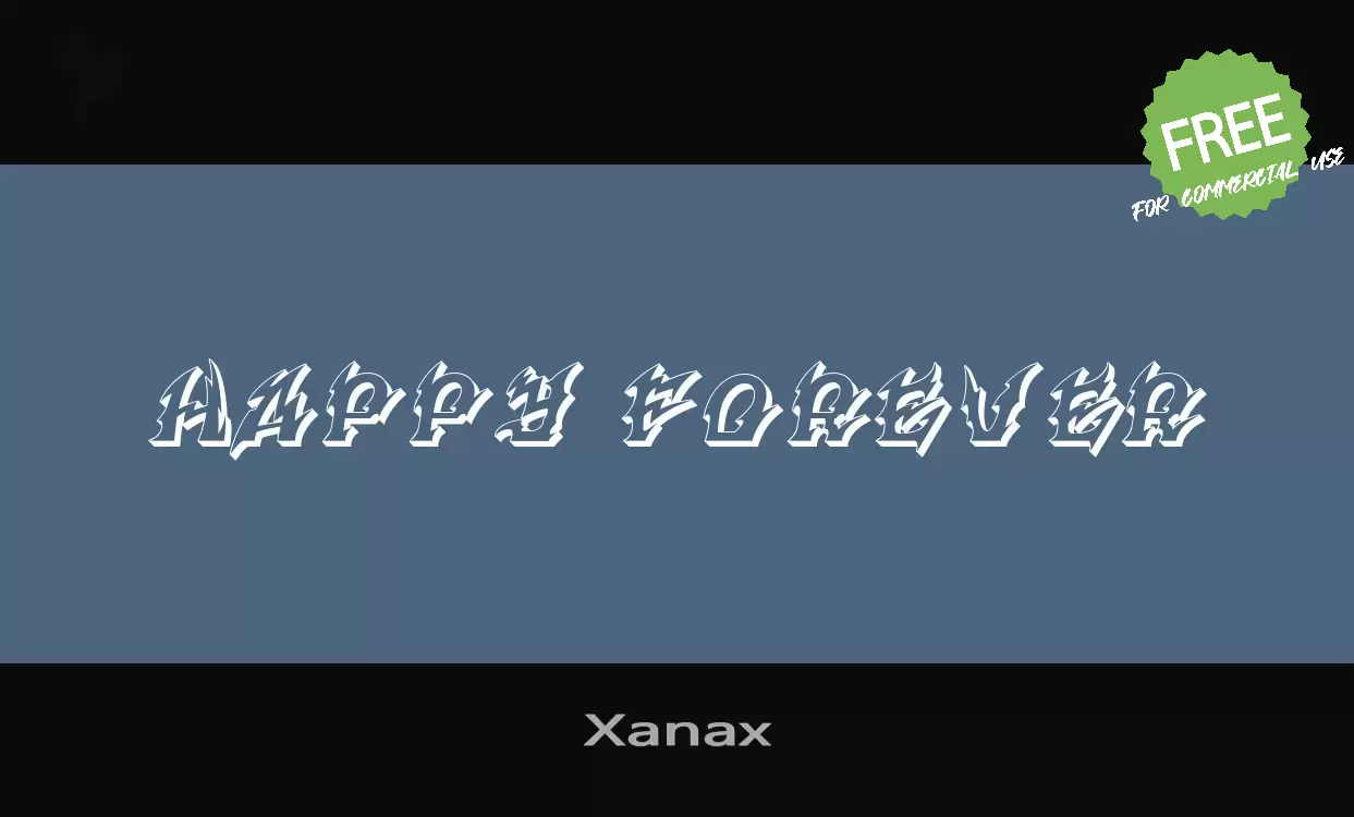 Font Sample of Xanax