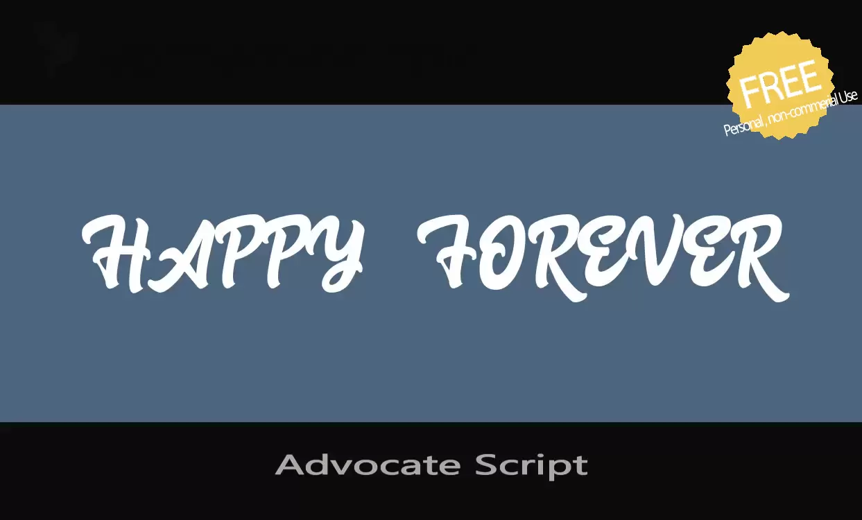 Font Sample of Advocate-Script