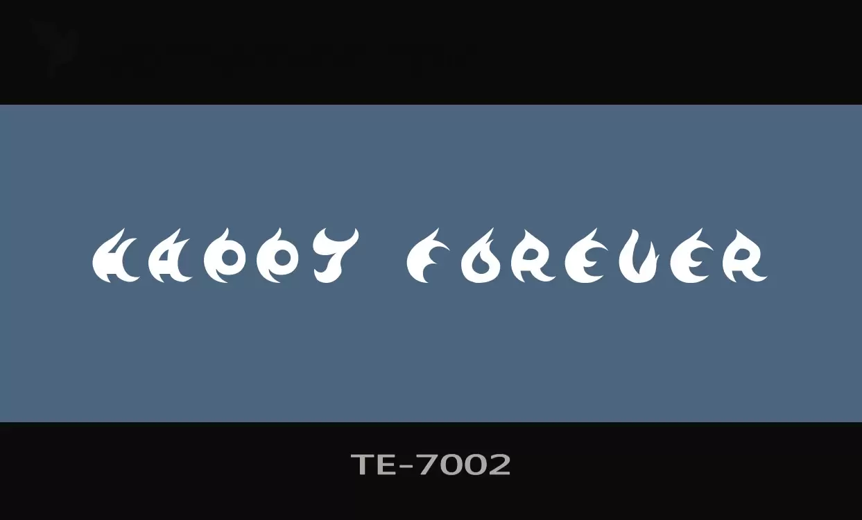 「TE-7002」字体效果图