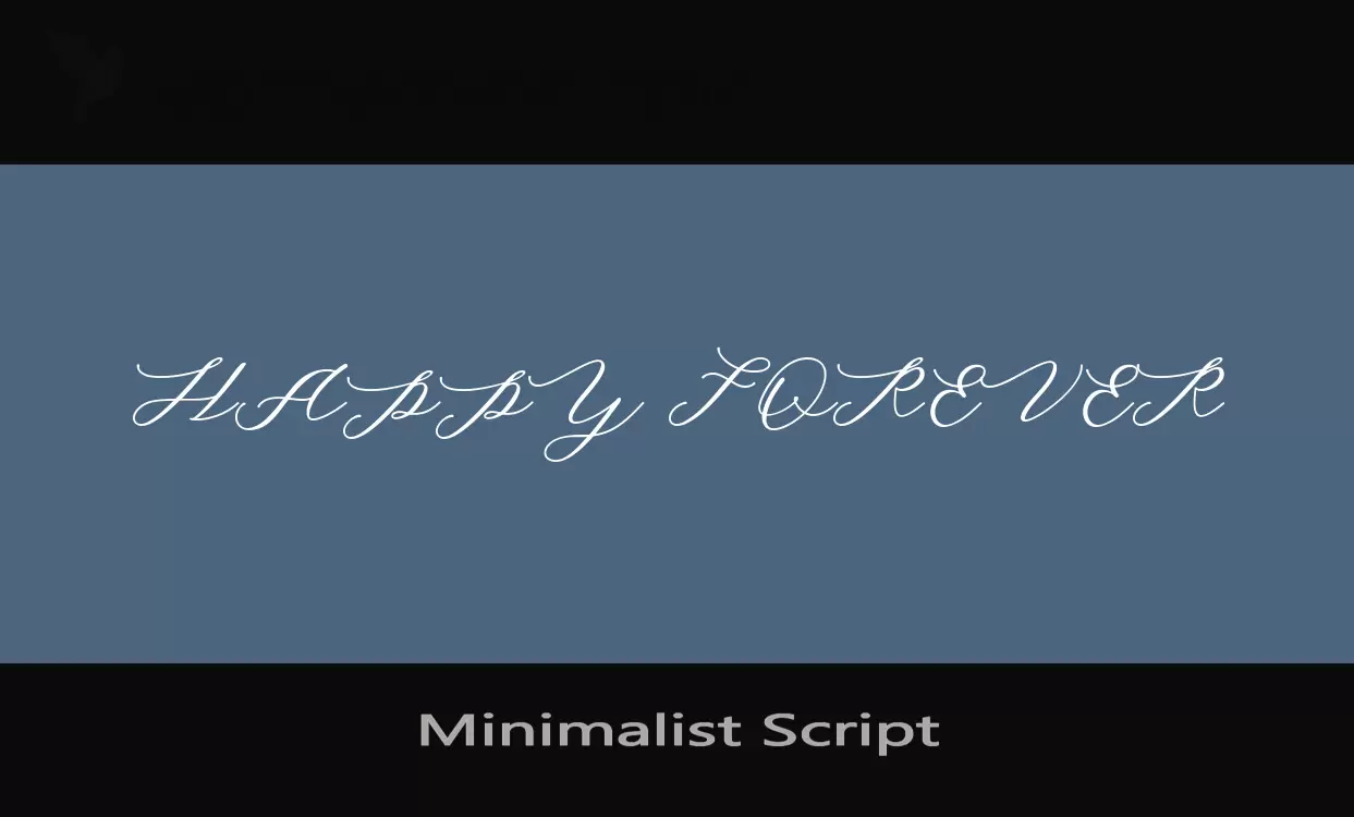 Font Sample of Minimalist-Script