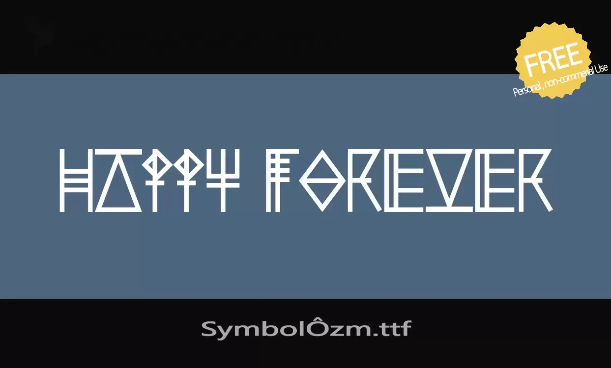 「SymbolÔzm.ttf」字体效果图