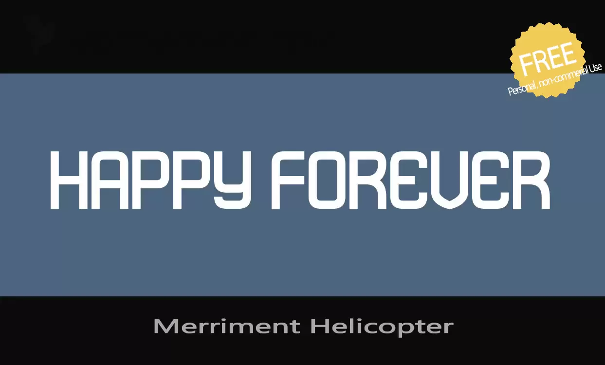 「Merriment-Helicopter」字体效果图