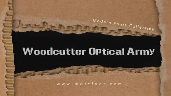 Typographic Design of Woodcutter-Optical-Army