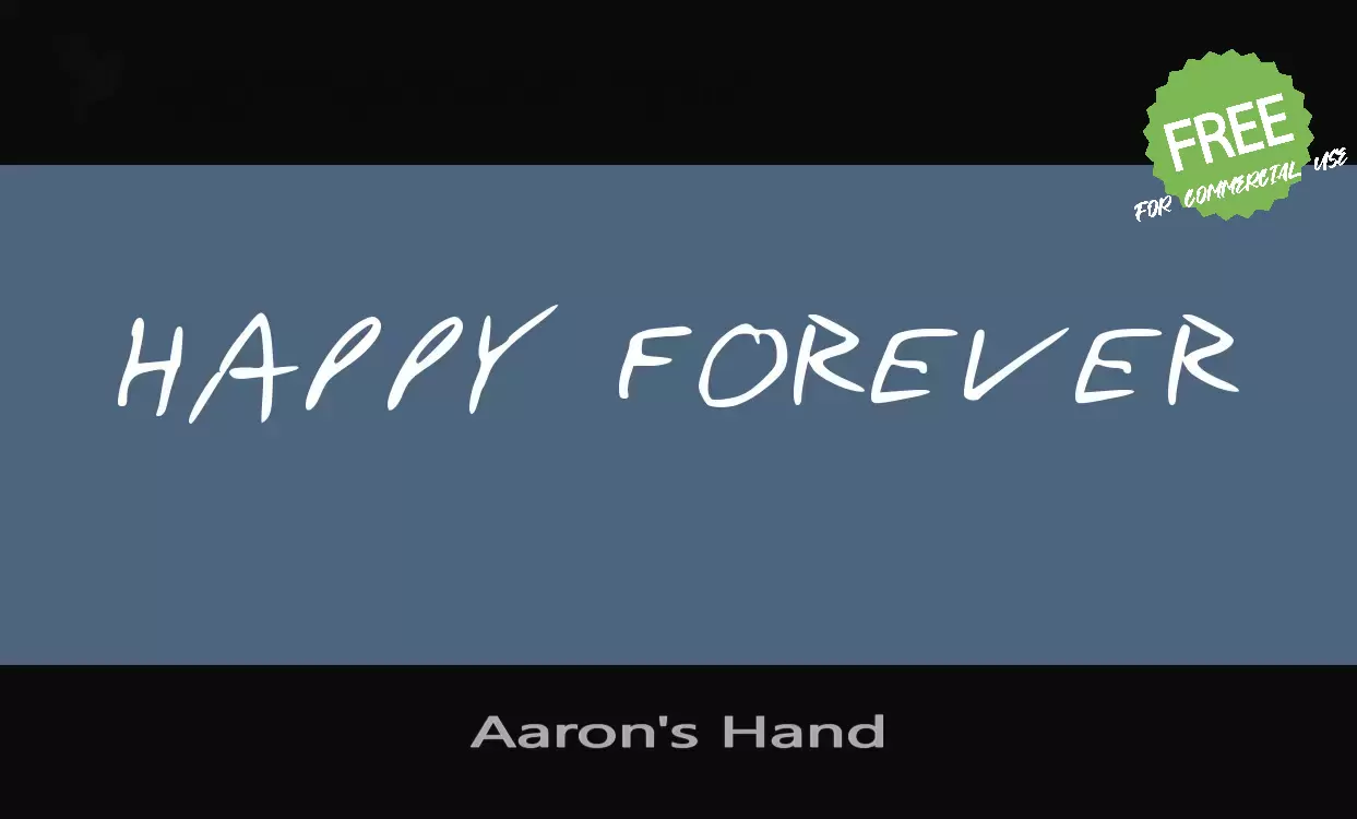 「Aaron's Hand」字体效果图