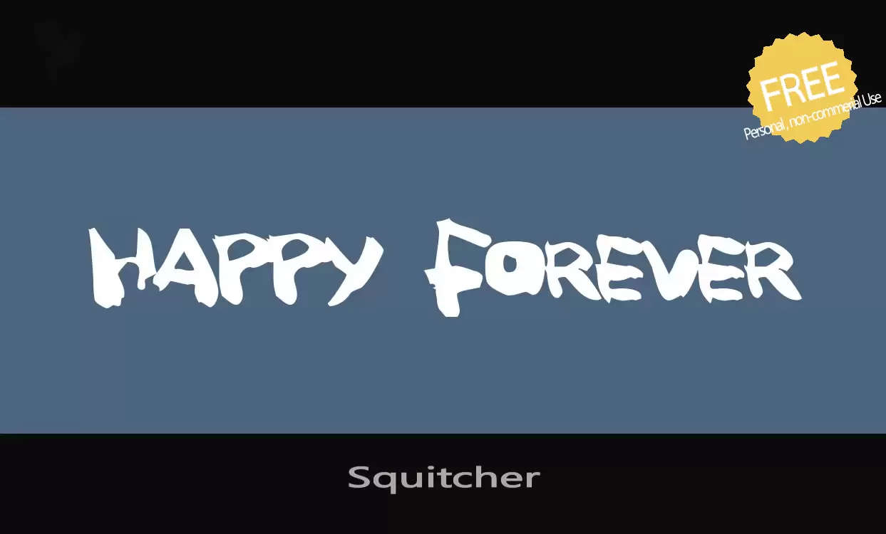 「Squitcher」字体效果图