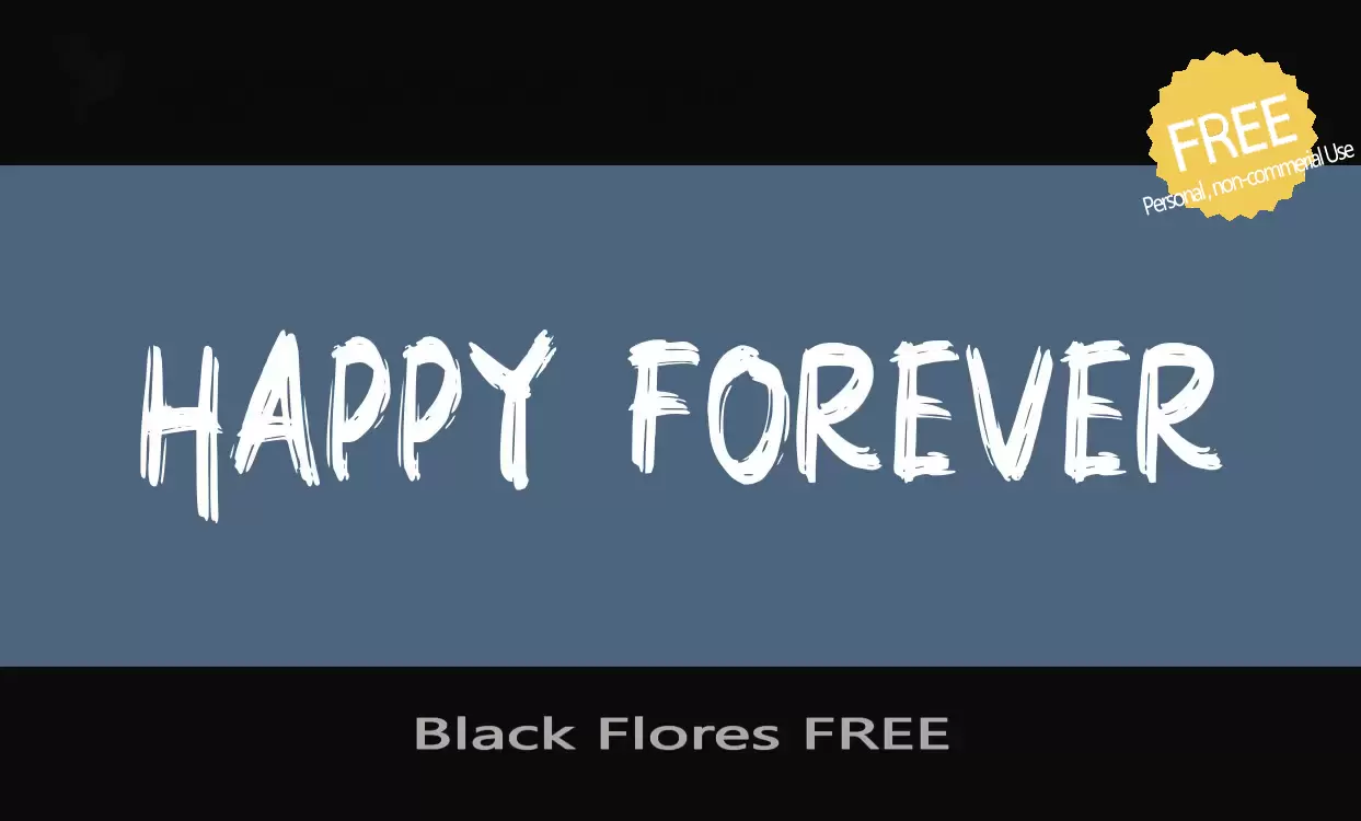 「Black-Flores-FREE」字体效果图