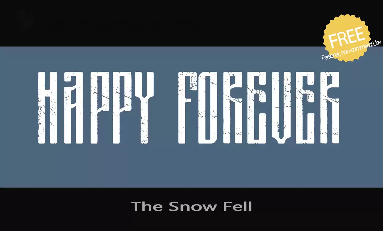 Font Sample of The-Snow-Fell