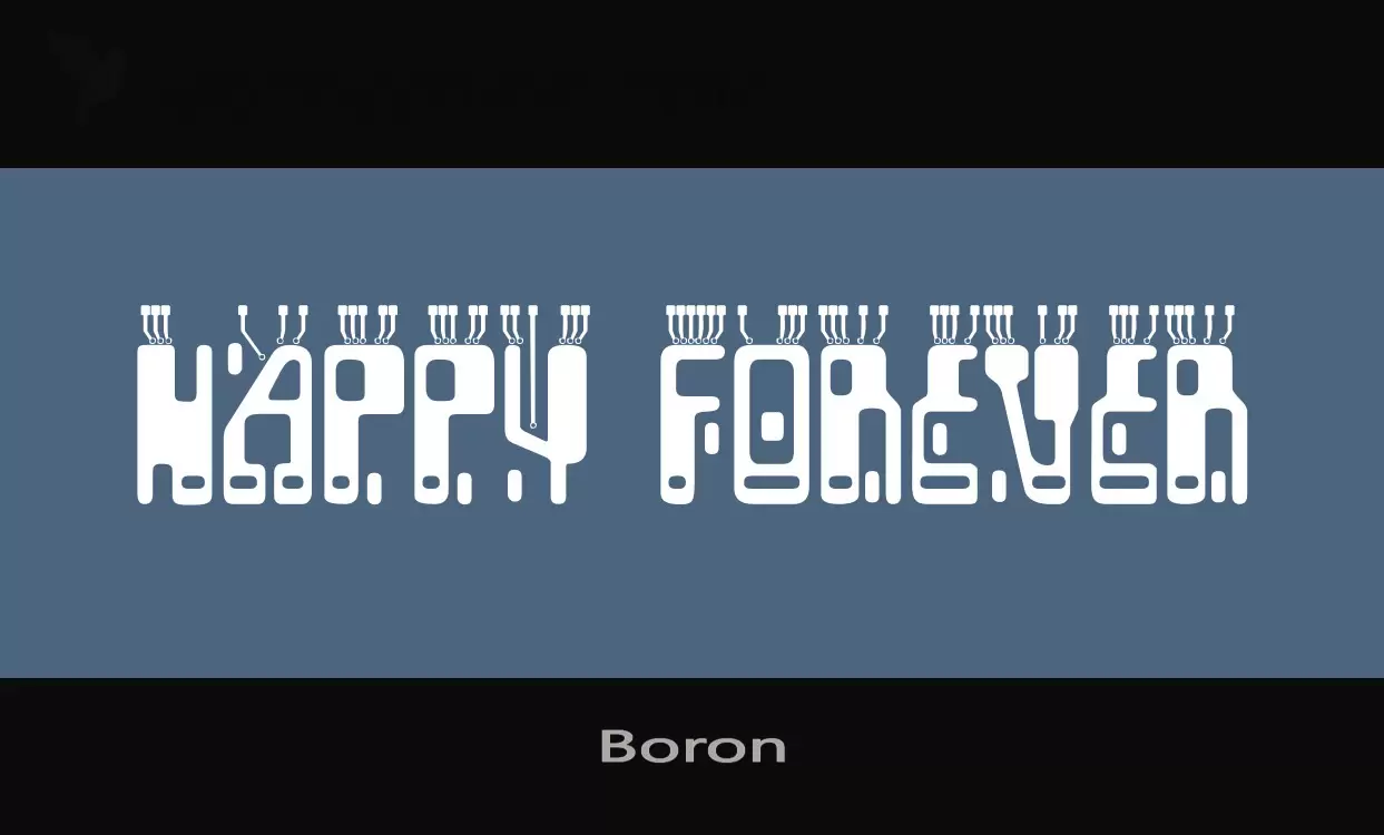 Font Sample of Boron