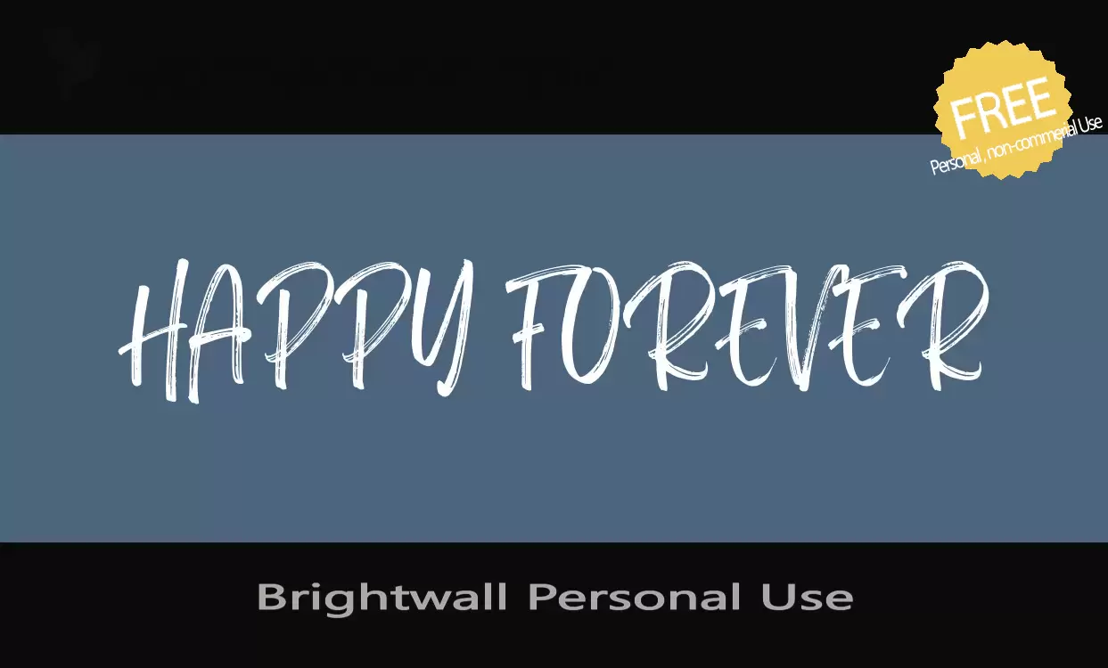 「Brightwall-Personal-Use」字体效果图