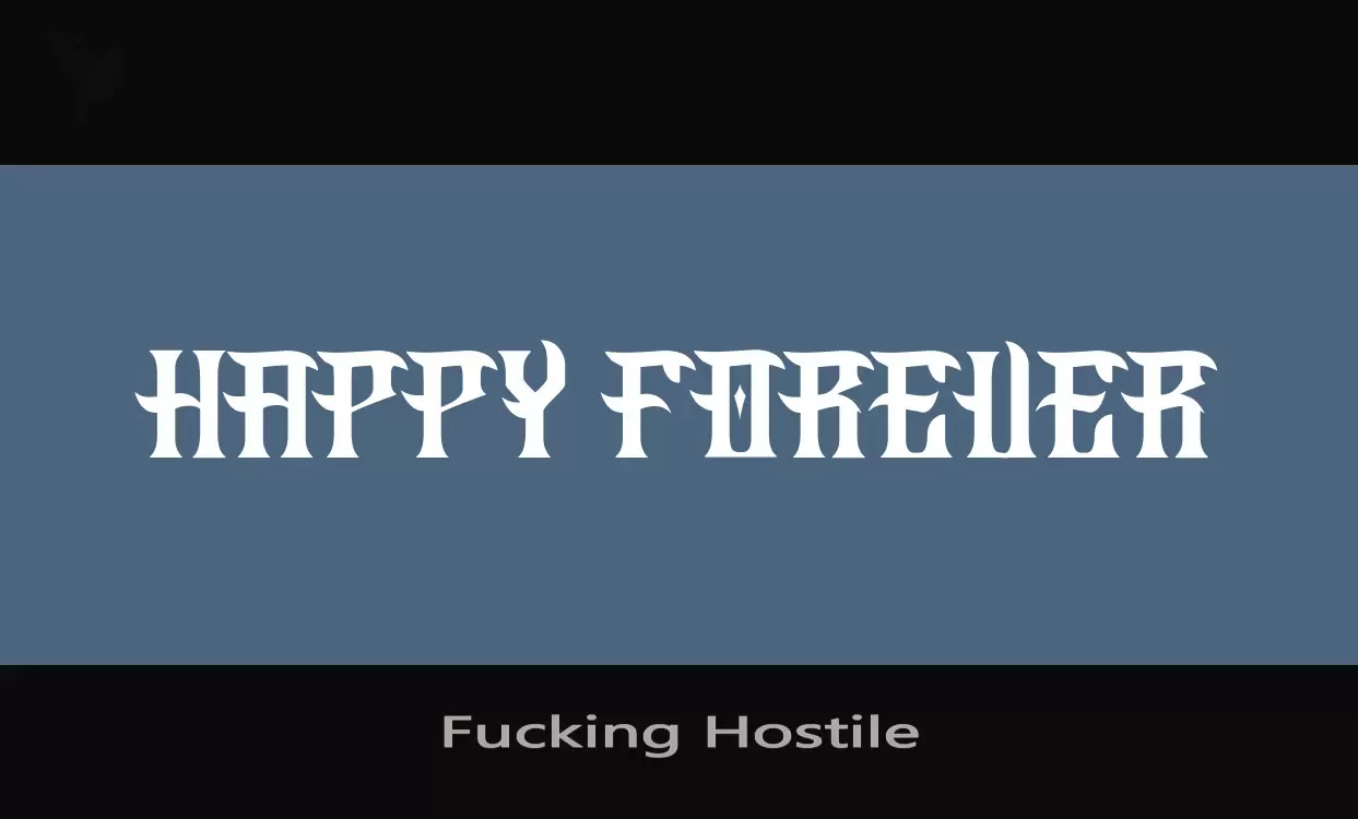 Font Sample of Fucking-Hostile