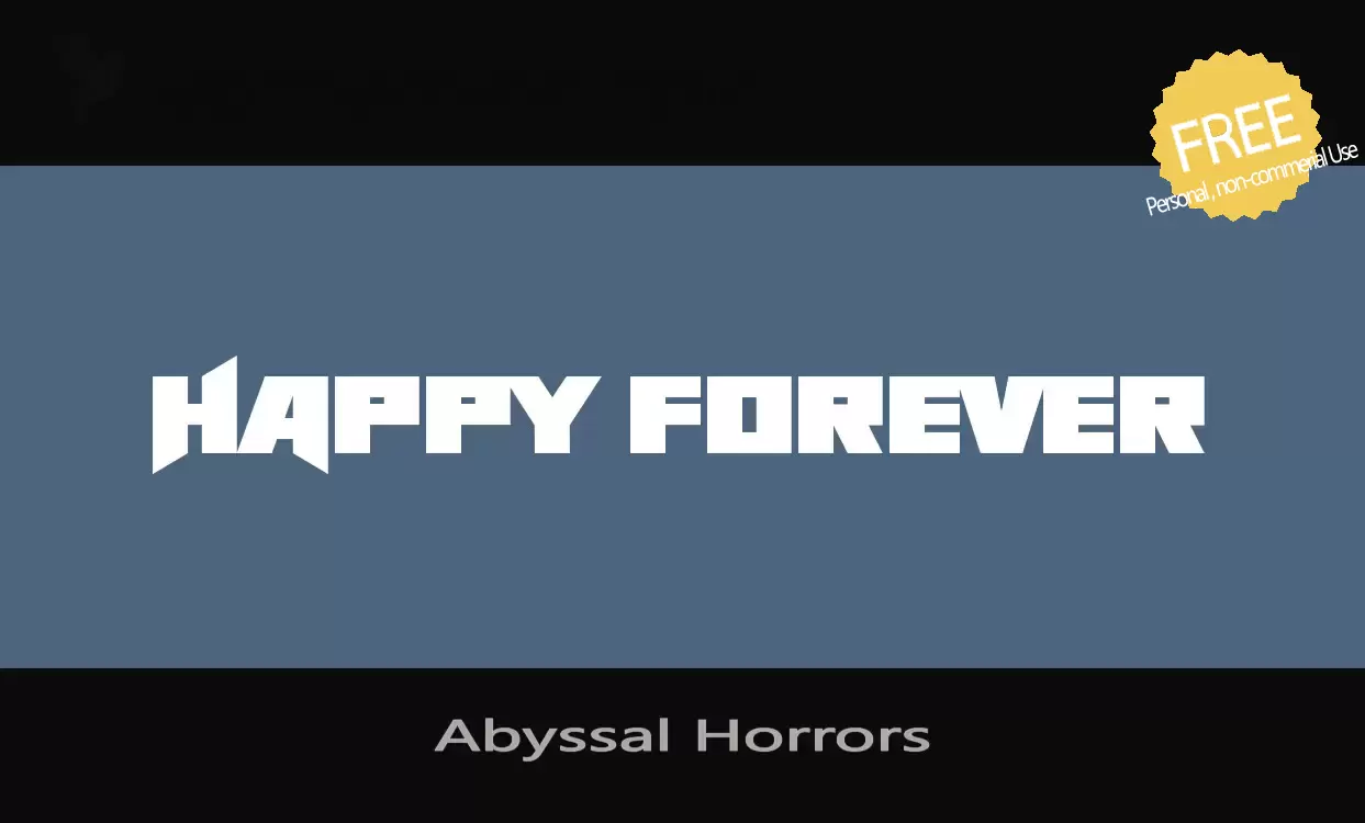 Font Sample of Abyssal-Horrors