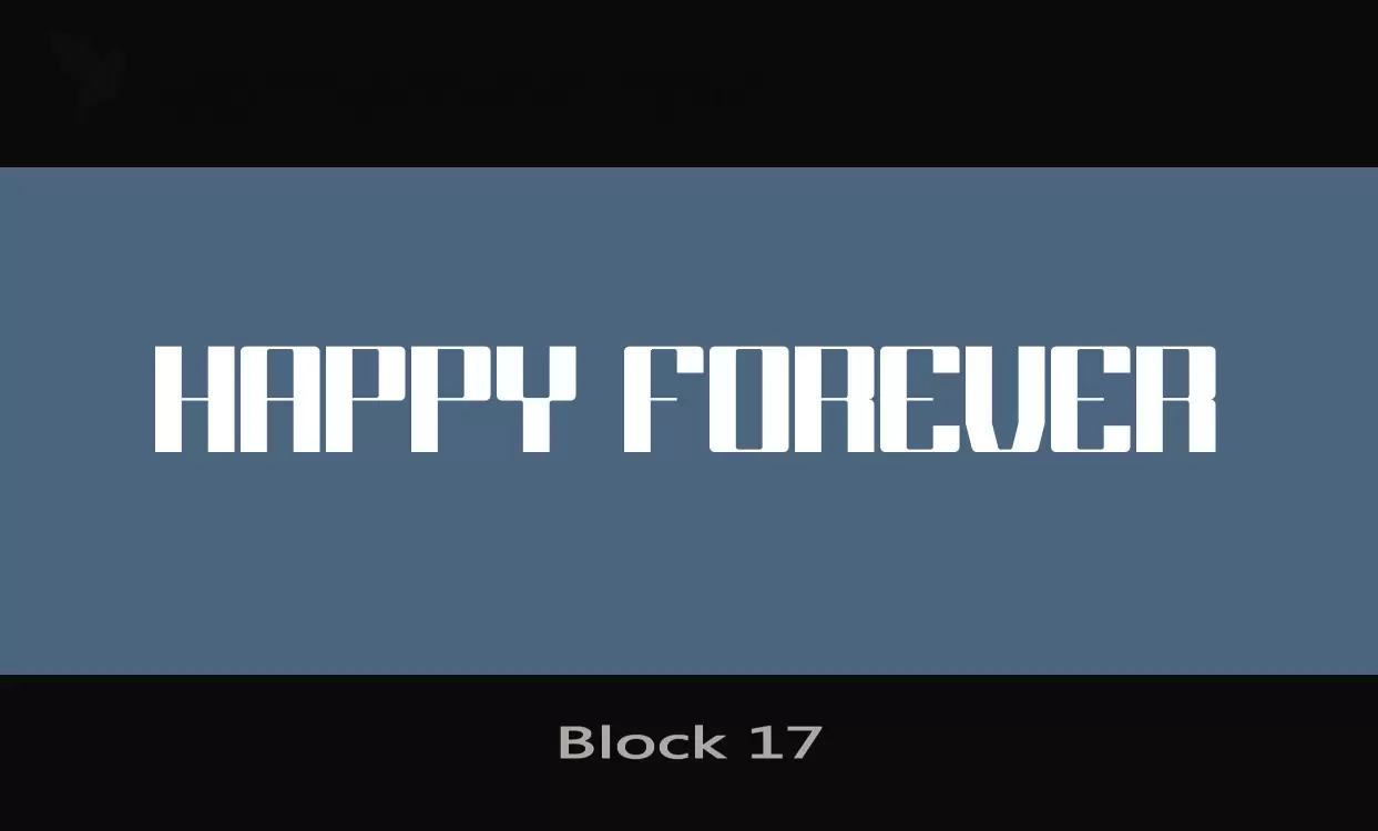 Font Sample of Block-17