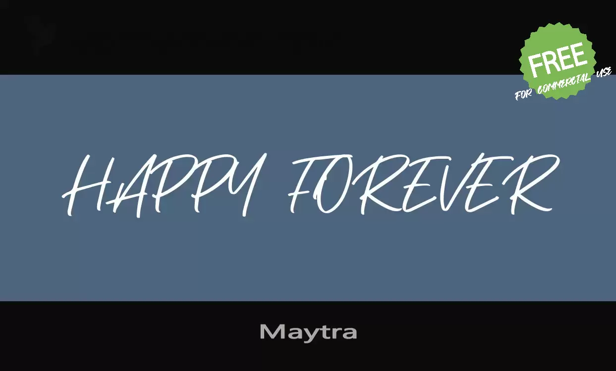 Font Sample of Maytra