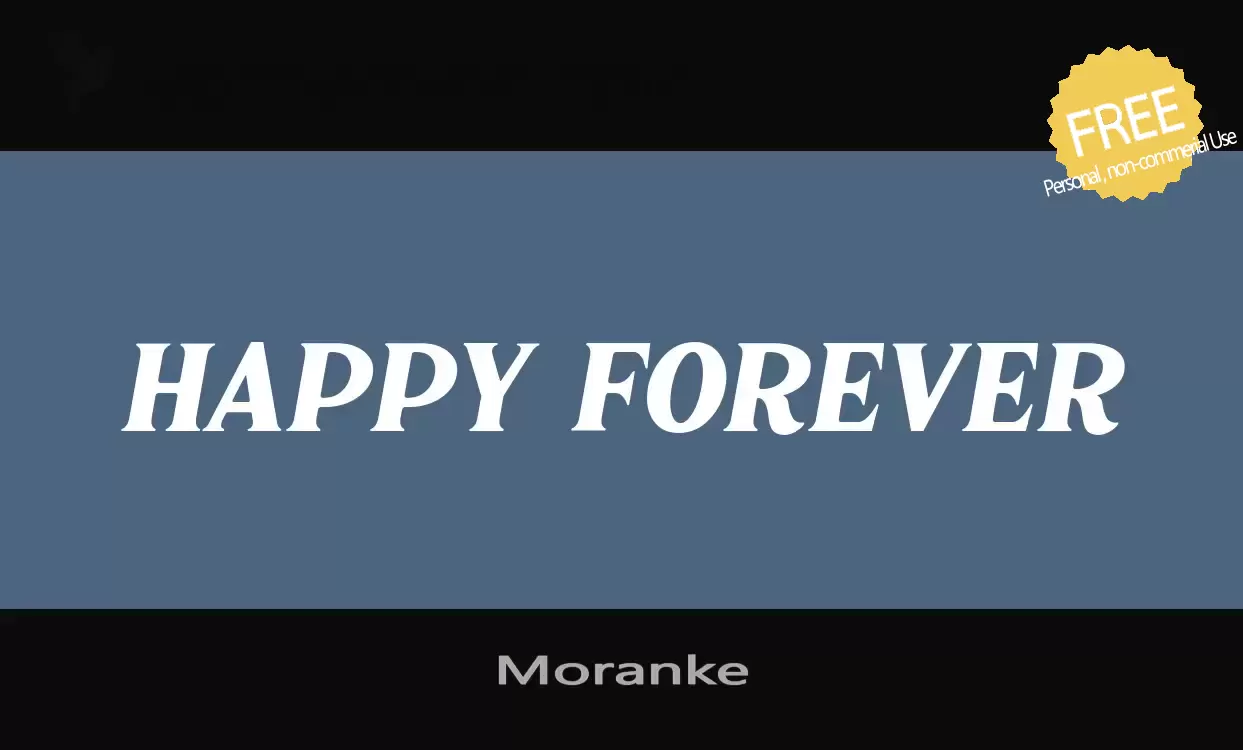 Font Sample of Moranke