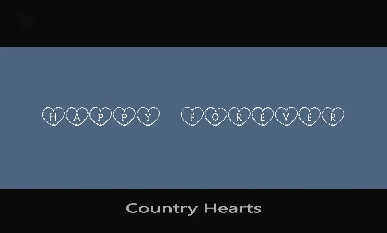 Font Sample of Country-Hearts