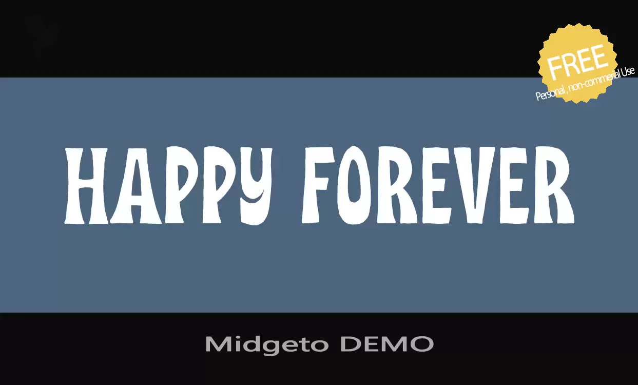 「Midgeto-DEMO」字体效果图