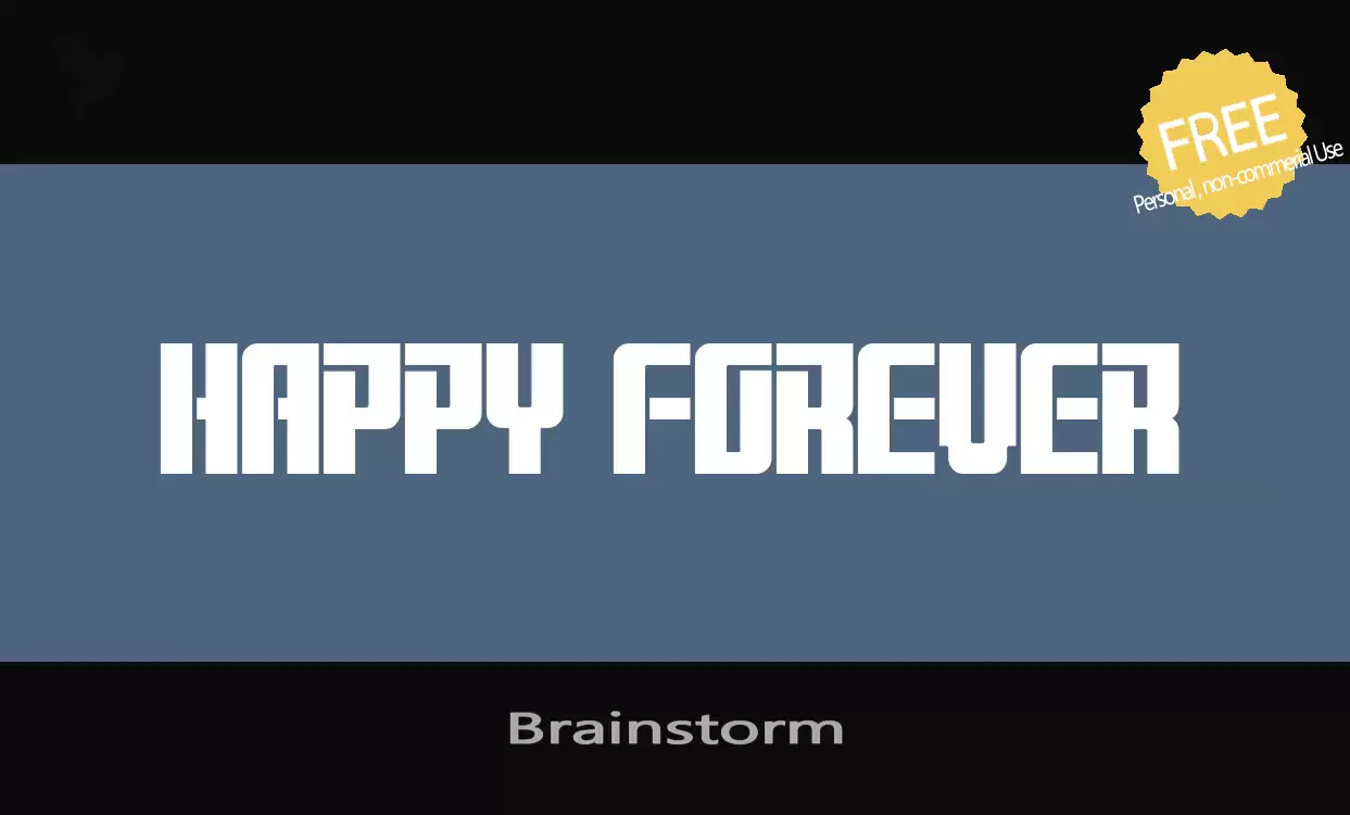 Font Sample of Brainstorm