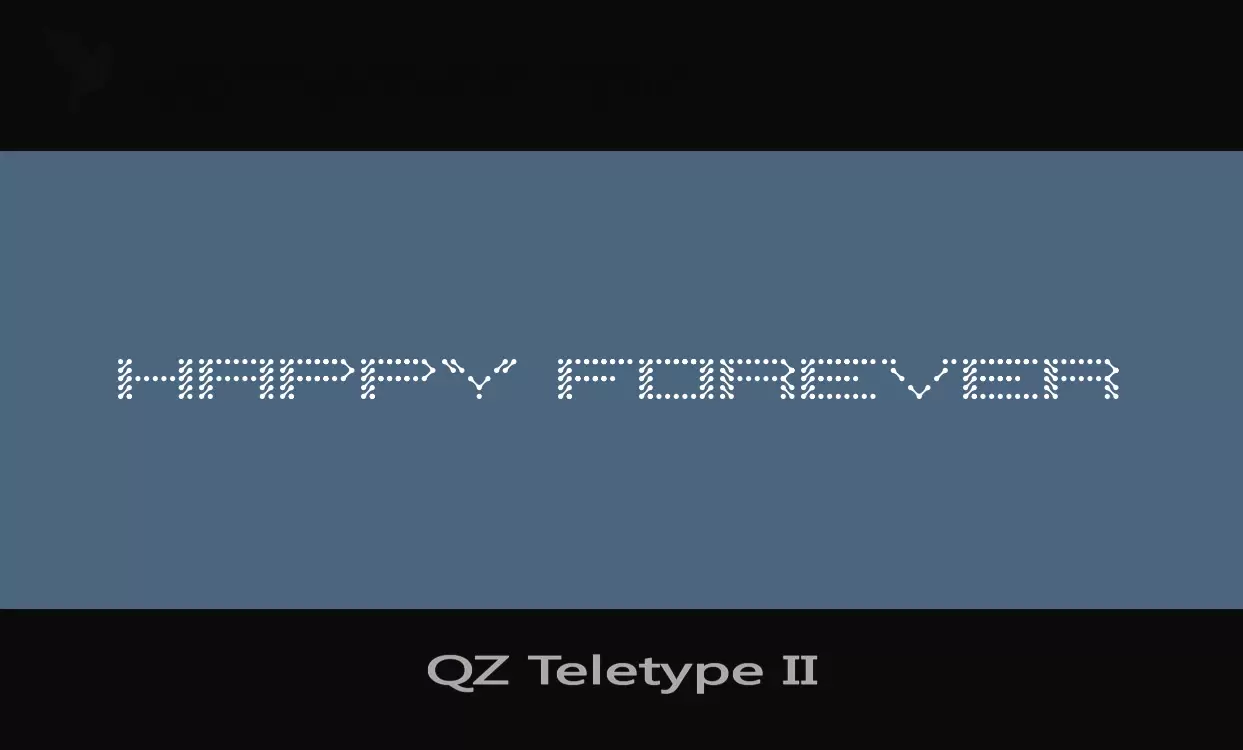 Font Sample of QZ-Teletype-II