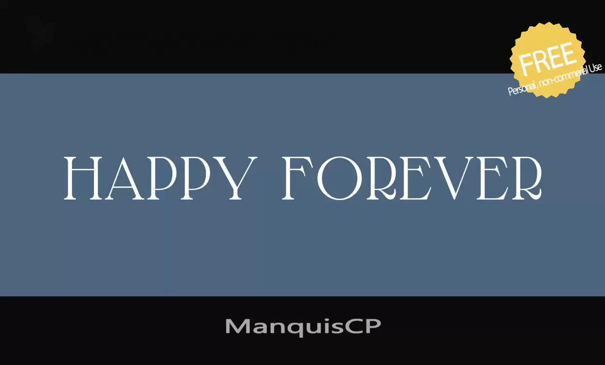 Font Sample of ManquisCP