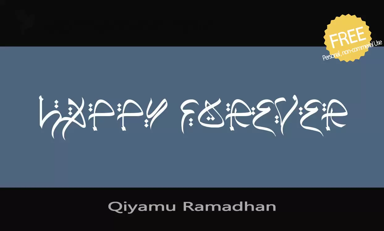 Font Sample of Qiyamu-Ramadhan