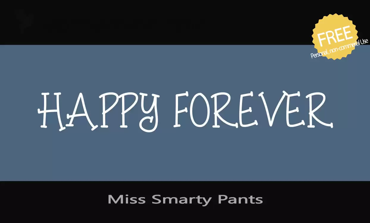 Font Sample of Miss-Smarty-Pants