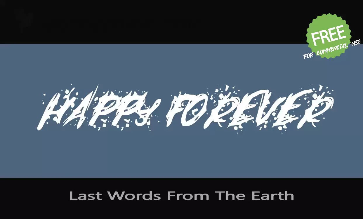 Sample of Last Words From The Earth