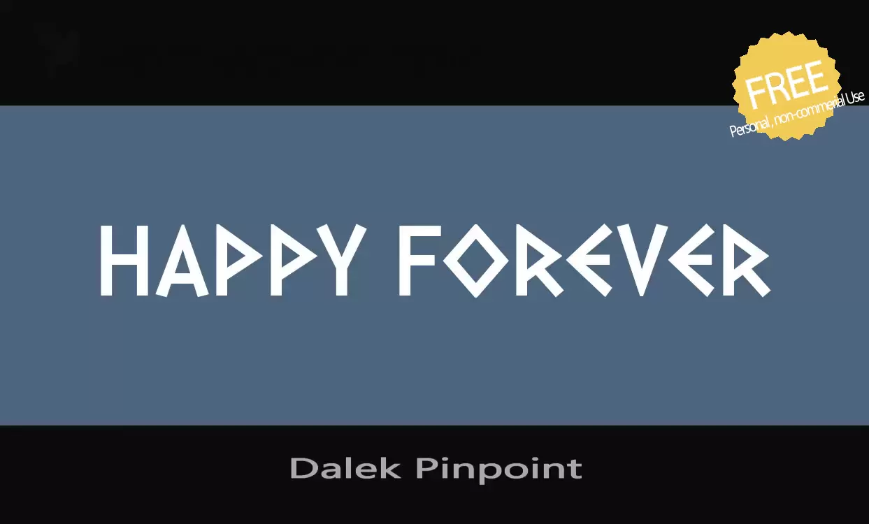 「Dalek-Pinpoint」字体效果图