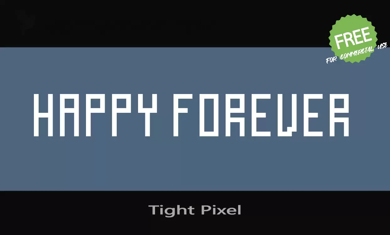 Font Sample of Tight-Pixel