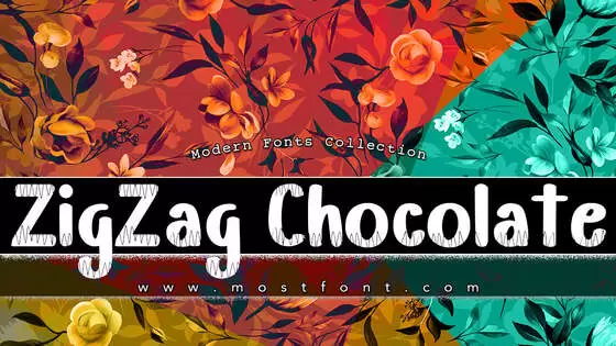 「ZigZag-Chocolate」字体排版图片