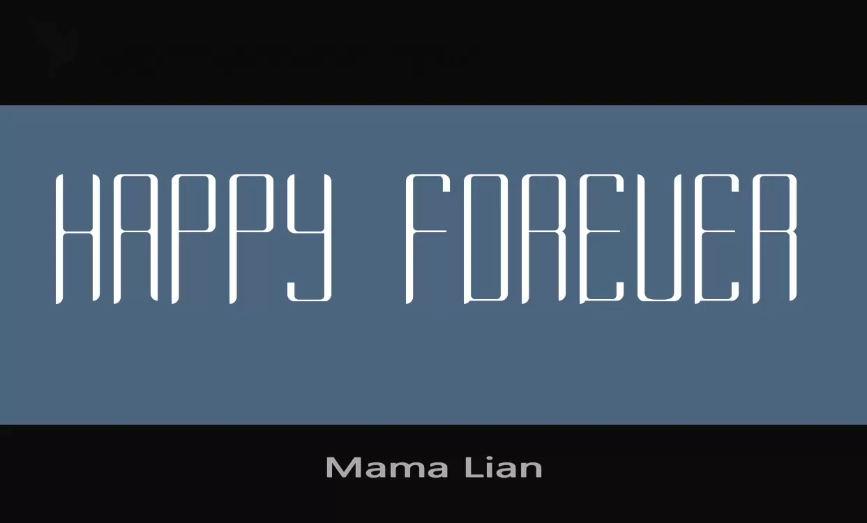 Font Sample of Mama-Lian