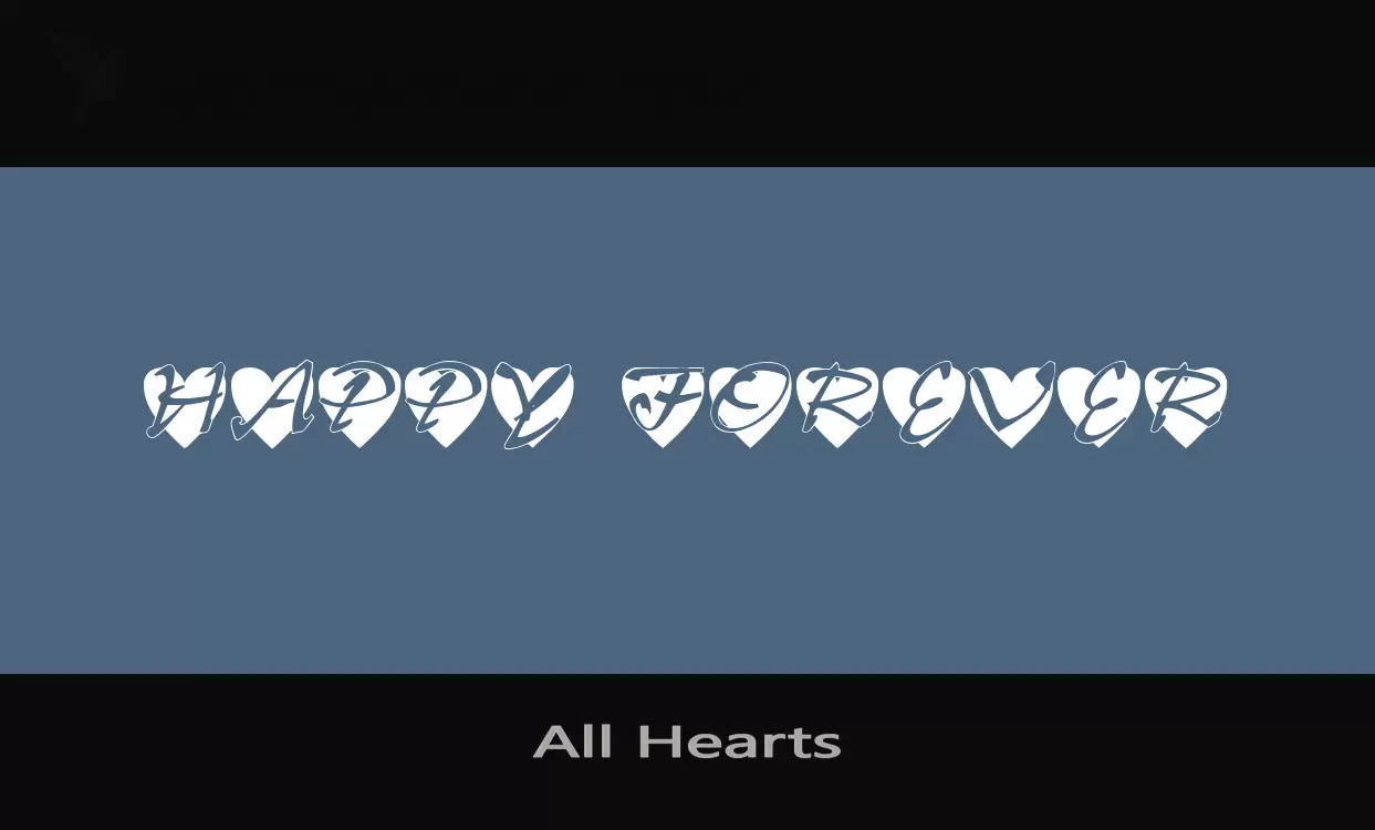 「All-Hearts」字体效果图