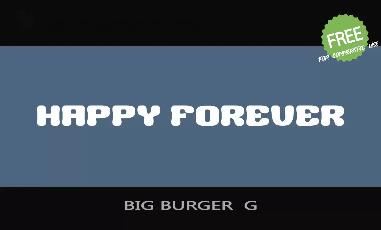 Font Sample of BIG-BURGER--G