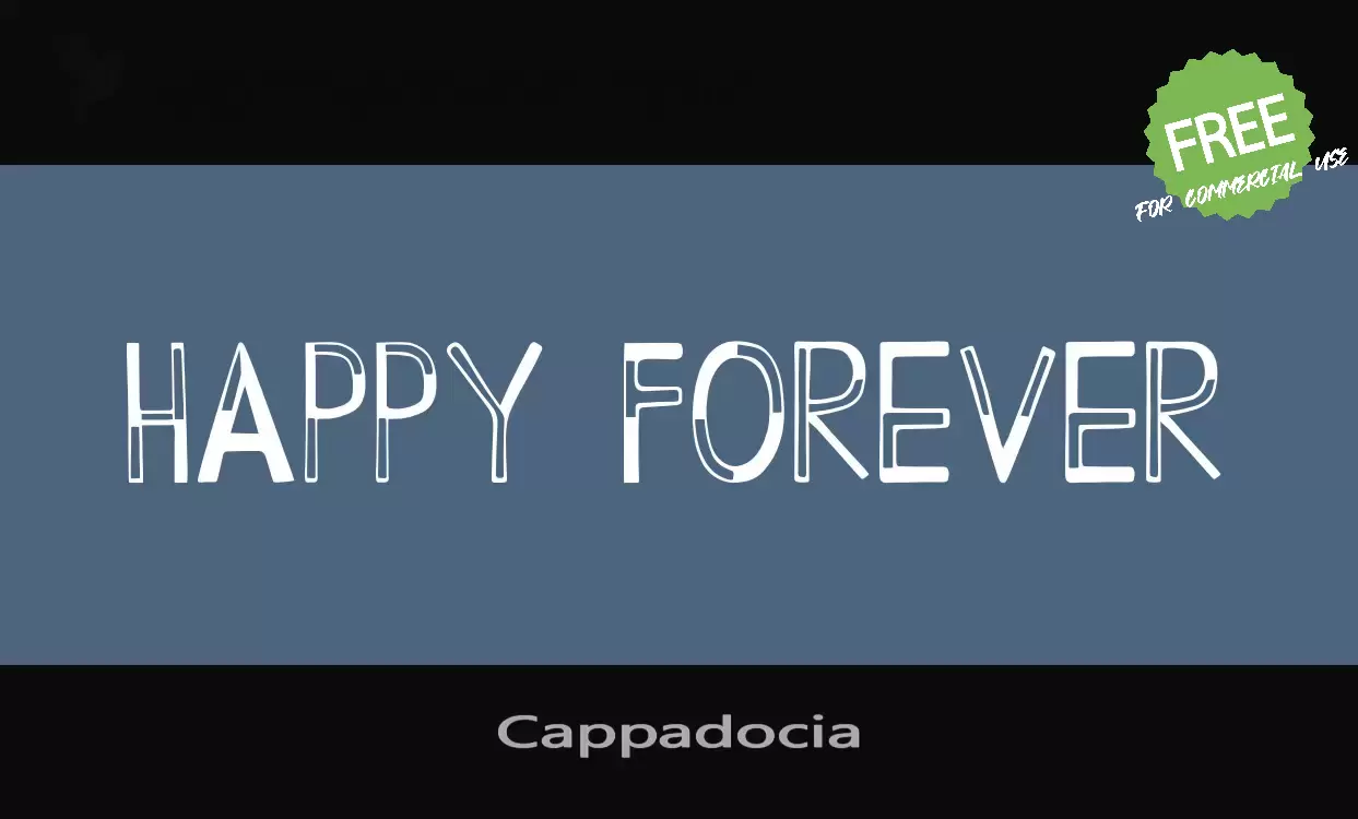 「Cappadocia」字体效果图