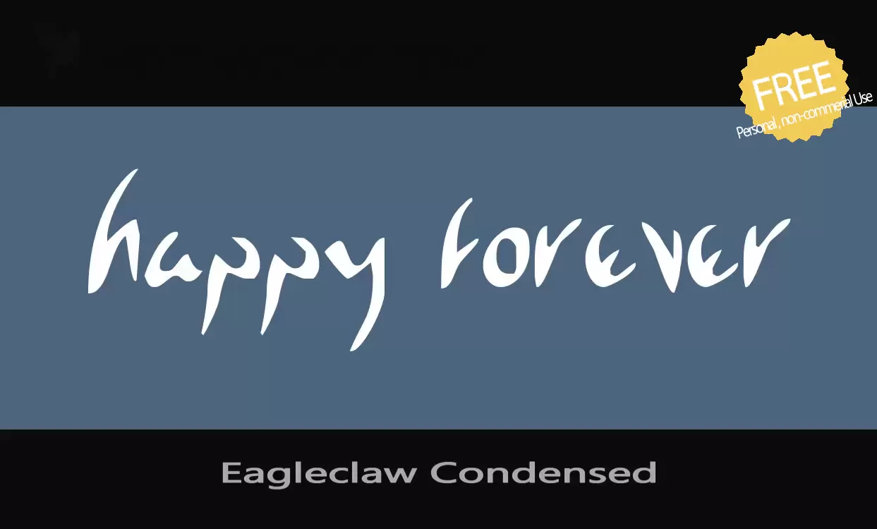 「Eagleclaw-Condensed」字体效果图