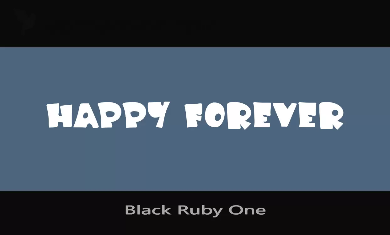 Font Sample of Black-Ruby-One