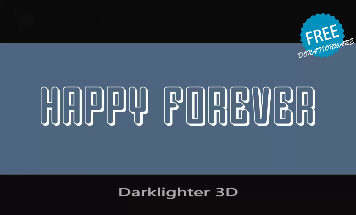 Font Sample of Darklighter-3D