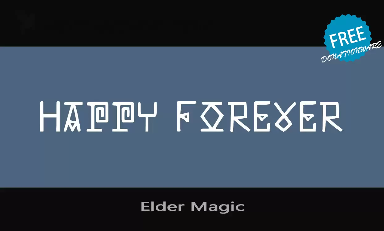 Font Sample of Elder-Magic