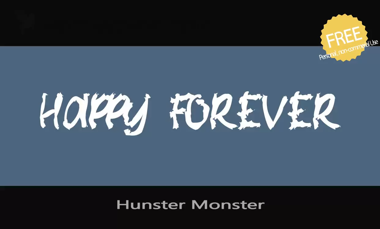 「Hunster-Monster」字体效果图